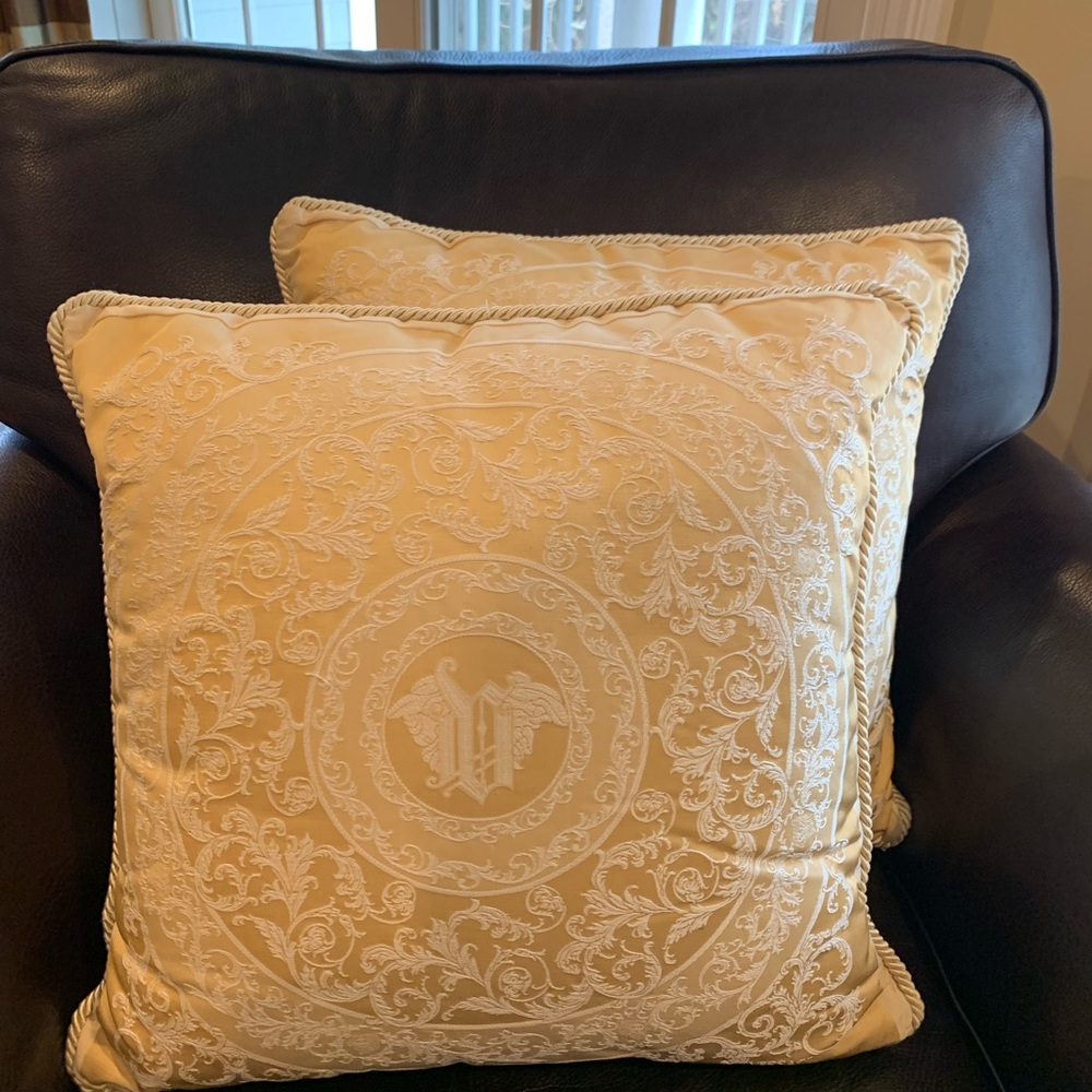 Set of Two Vintage Versace Decorative Pillows